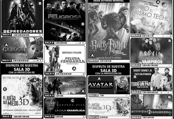 Cartelera de cine