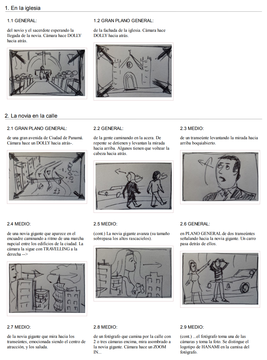 Fragmento del storyboard
